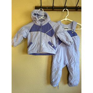 Columbia Cuddly Kate Sweet Pea Snow Bib and Coat Set Size 2T Purple